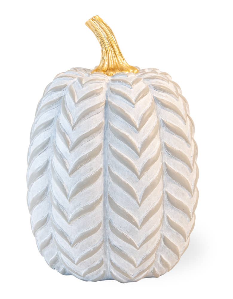 Gray Chevron Pumpkin