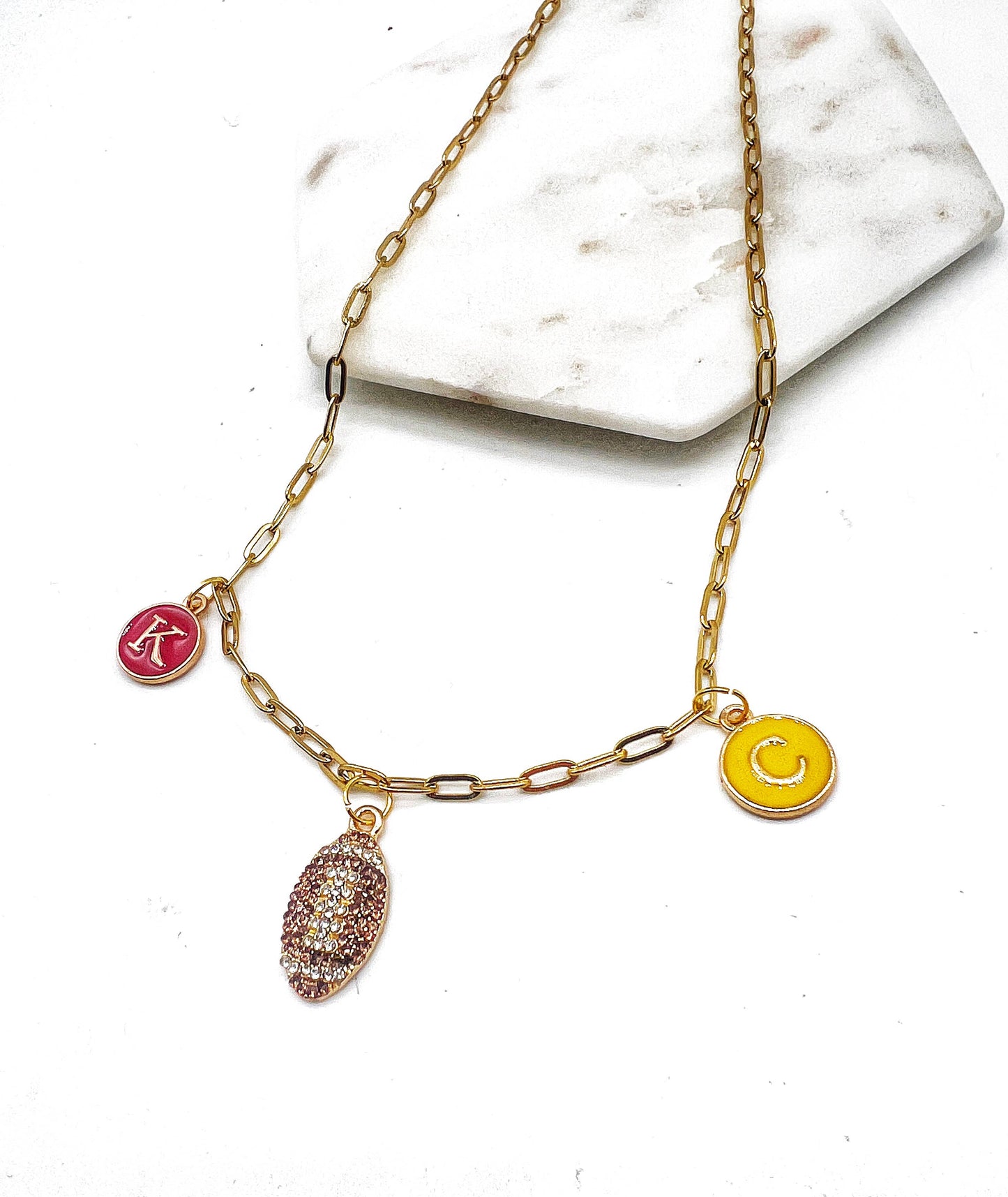 KC Football Charm Necklace