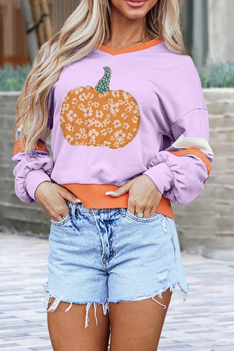 Pumpkin Colorblock Sweatshirt