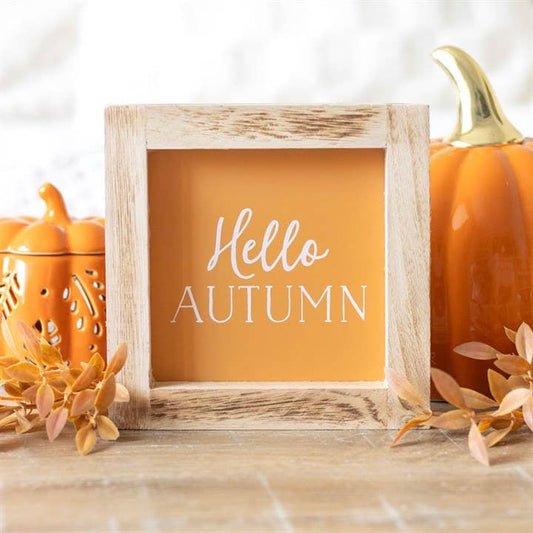 Hello Autumn Wooden Sign