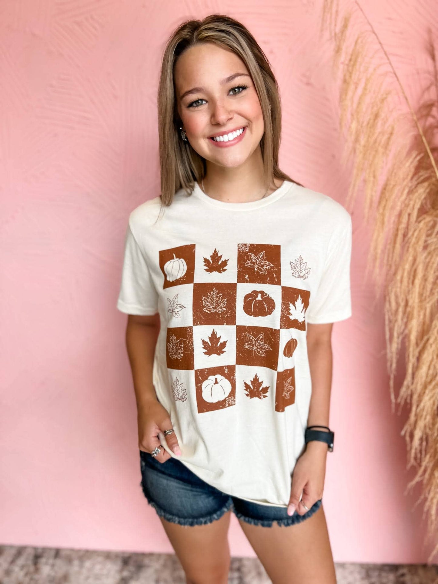 Fall Checkered T-Shirt