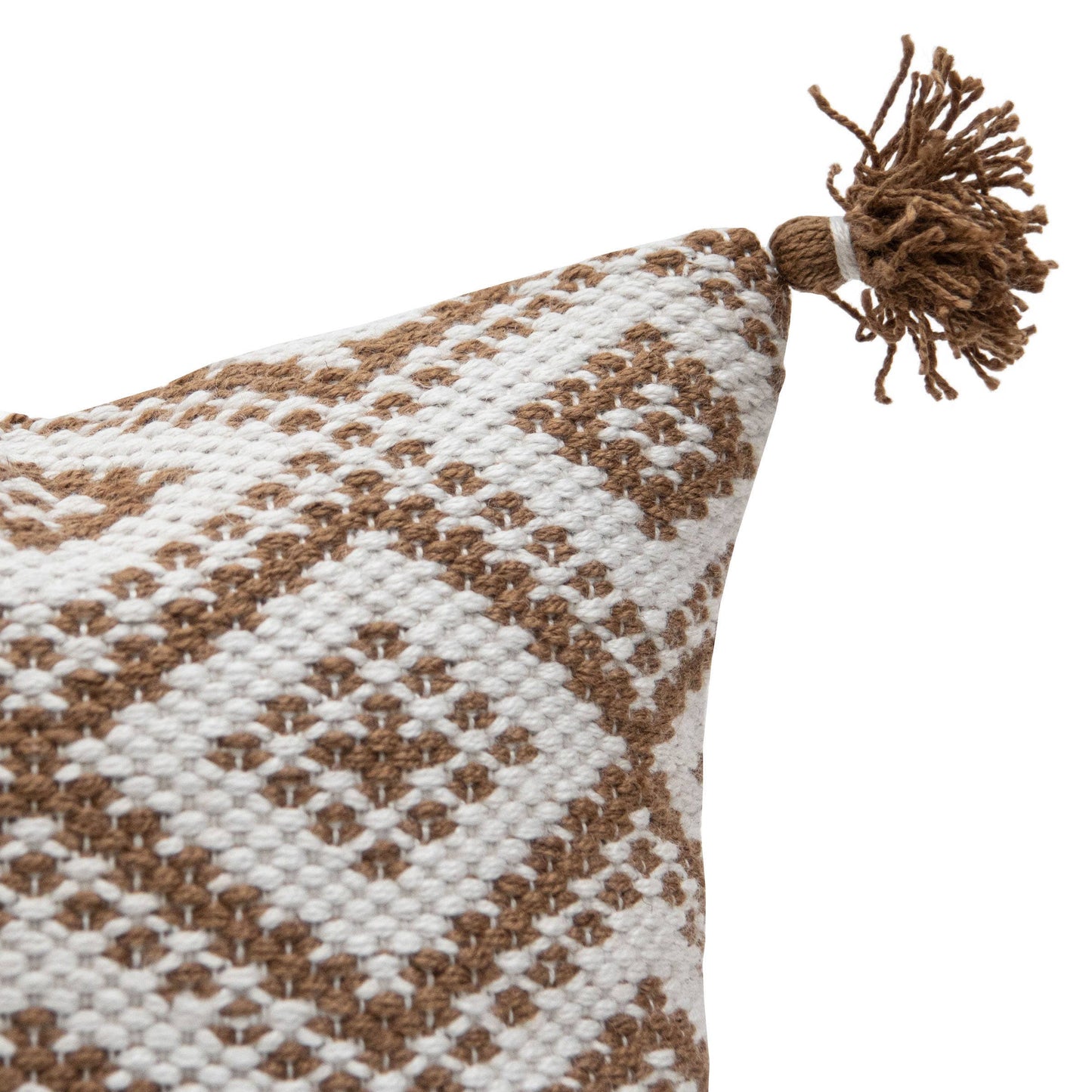 Rook 18x18 Brown Geo Outdoor Indoor Filled Pillow