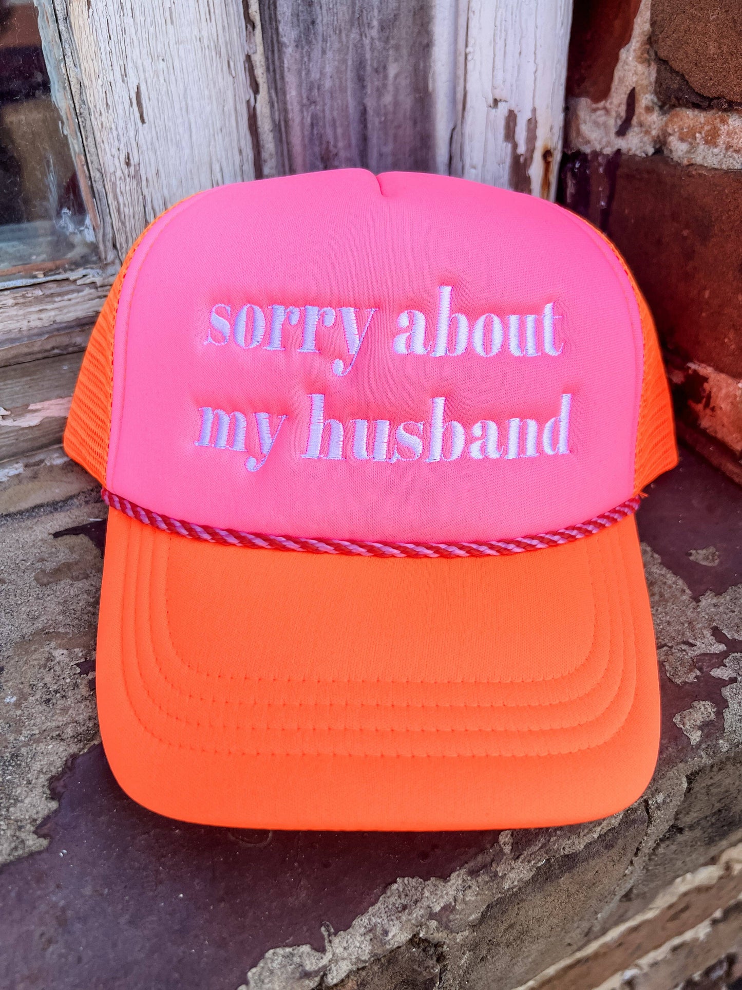 "Sorry About My Husband" Foam Trucker Hat