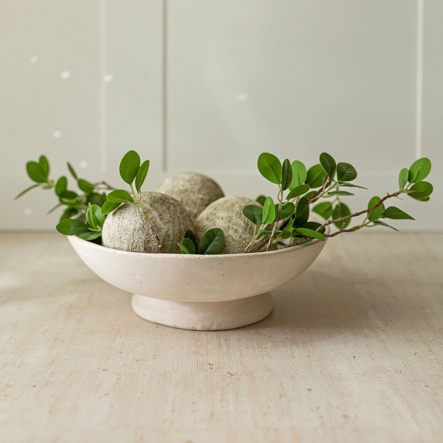 Charlotte Set of 3 Decorative Balls Antique White Terracotta