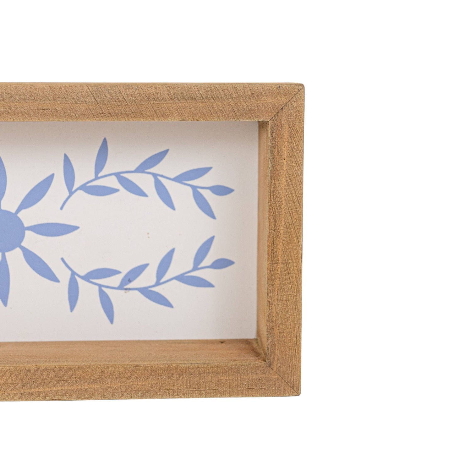 Floret Light Blue Floral Decorative Wood Tray