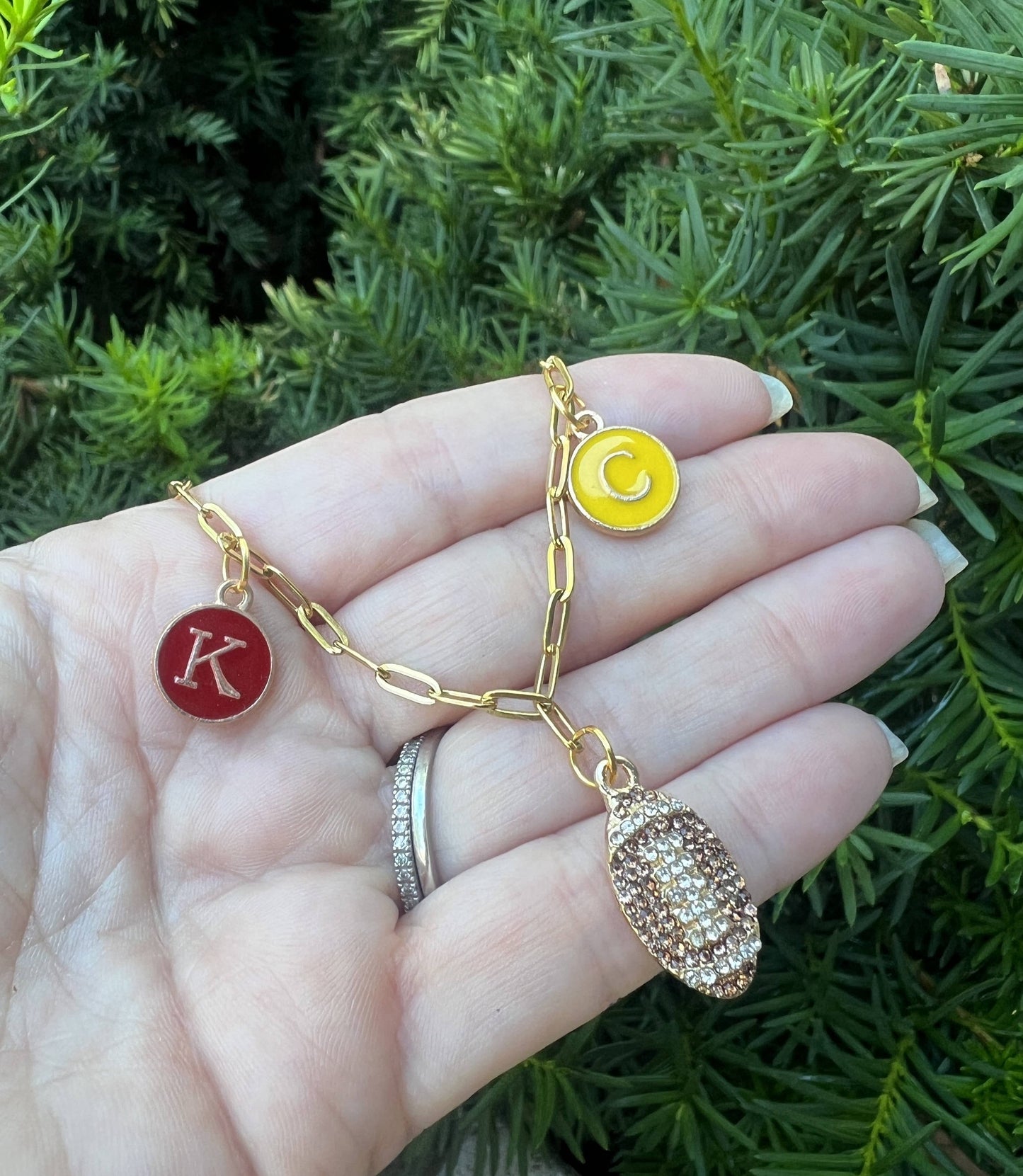 KC Football Charm Necklace