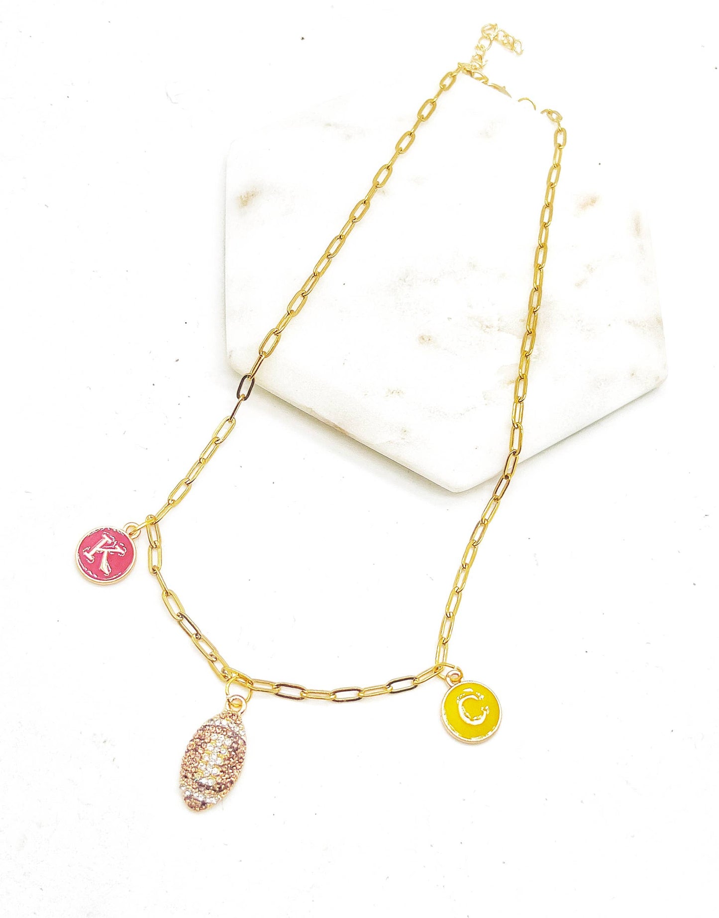 KC Football Charm Necklace