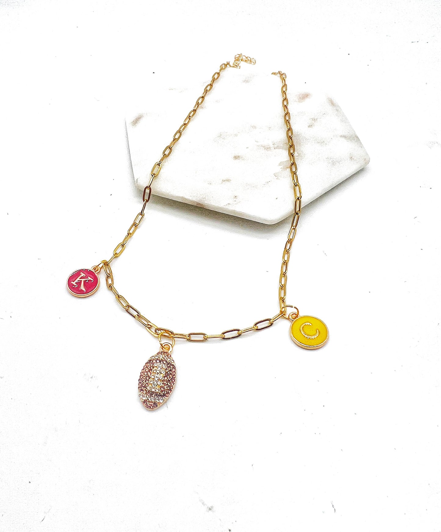 KC Football Charm Necklace