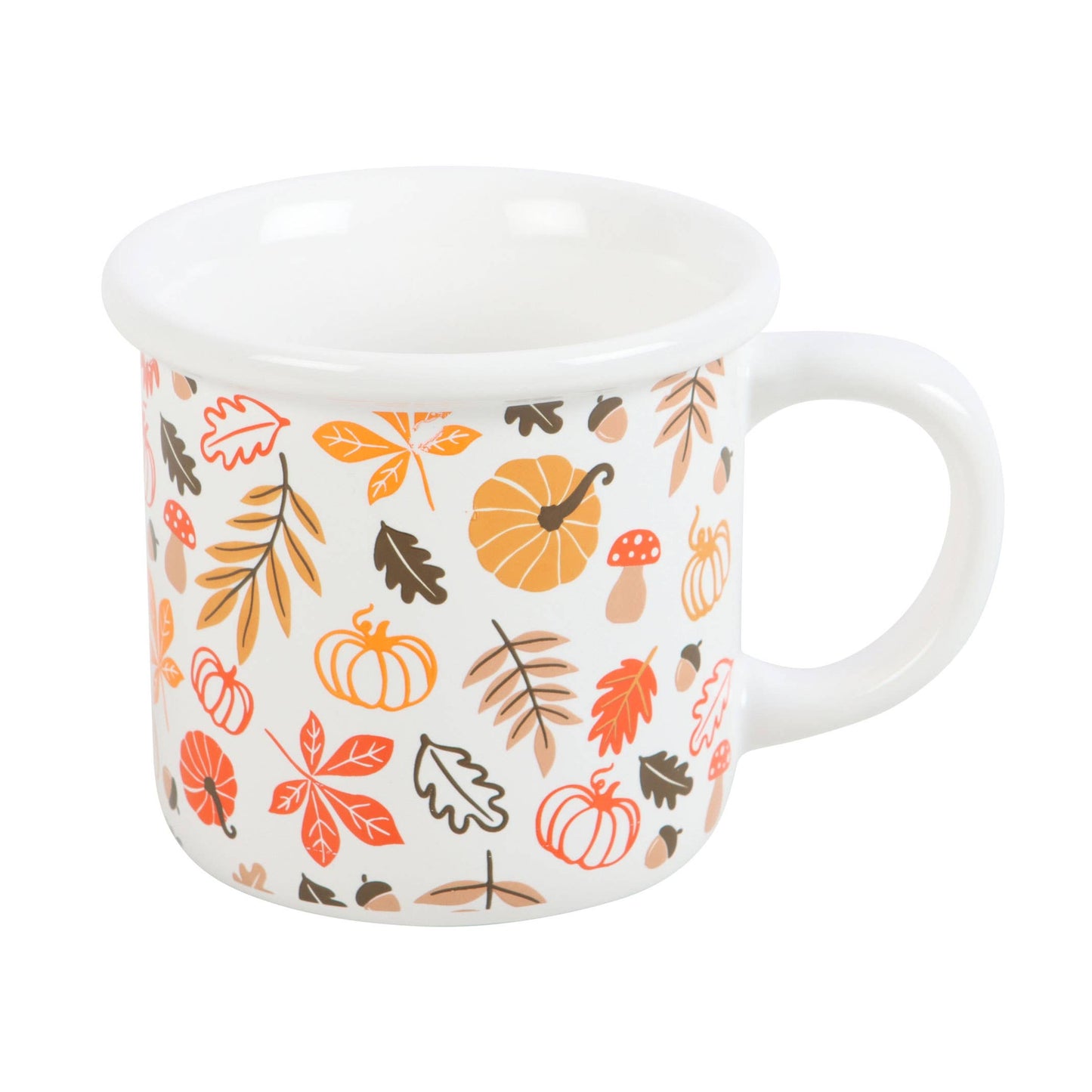 Autumn Leaves and Fall Pumpkin Print Mug