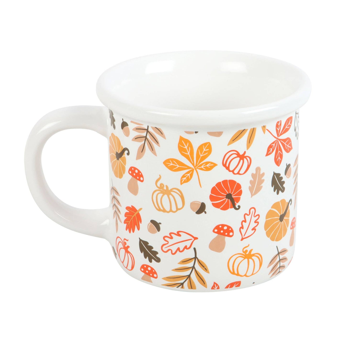 Autumn Leaves and Fall Pumpkin Print Mug