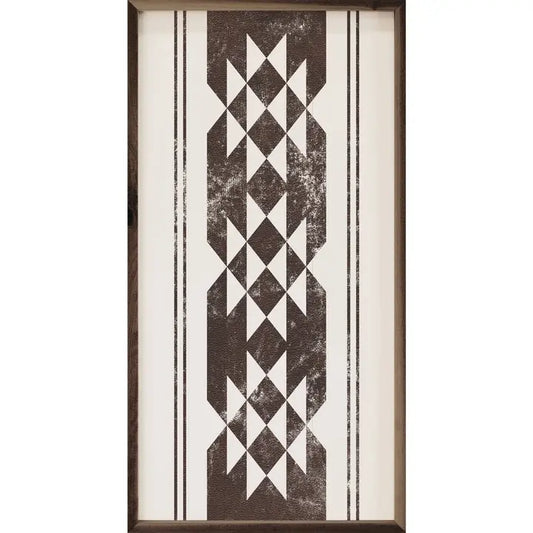 Tribal Pattern Sign-Brown Print