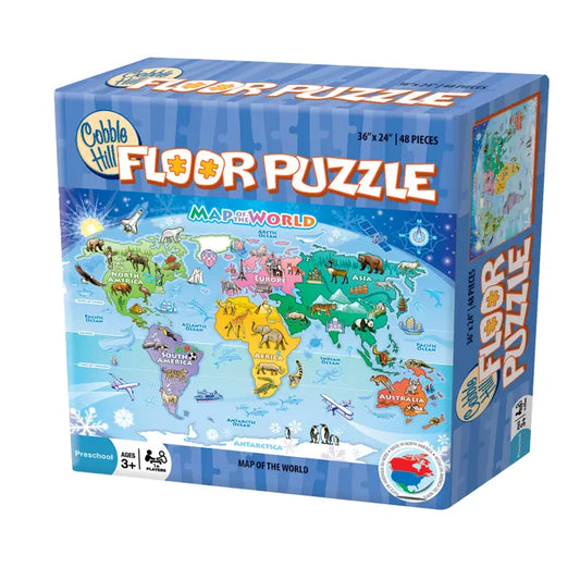 Cobble Hill Floor Puzzles-Map of the World